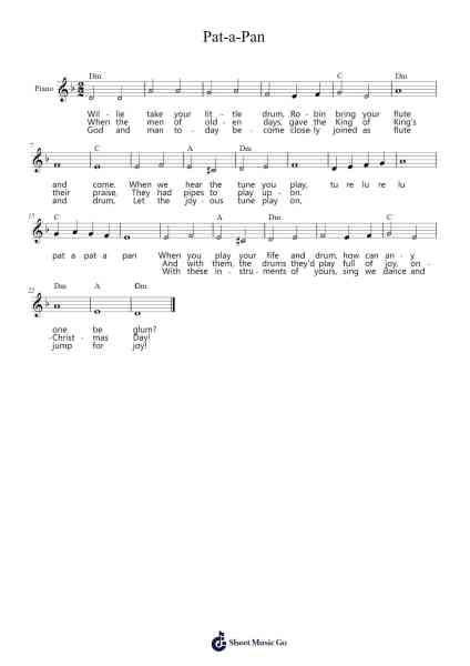 Pat-a-Pan Sheet Music by Bernard de La Monnoye-Arr.Hulstone Lilsper
