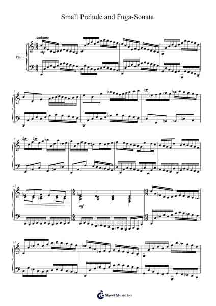 Small Prelude and Fuga-Sonata Sheet Music by Igrey Milestave-Arr.Hornwald