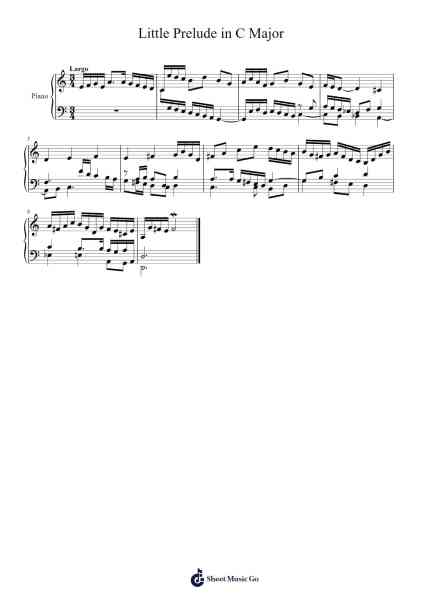 Little Prelude in C Major Sheet Music by JordyGSmiteP-Arr.Gunchi