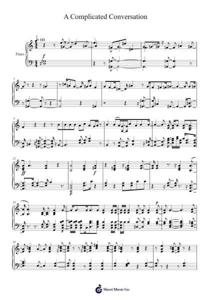 A Complicated Conversation Sheet Music by Lee Gerstmann-Arr.Glalain Borhys