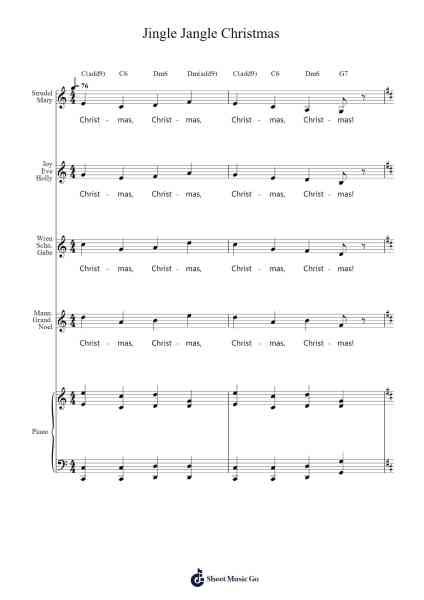 Jingle Jangle Christmas Sheet Music by Joshua J. Bennett-Arr.Lytnoah