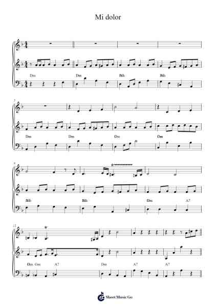 Mi dolor Sheet Music by Carlos Marcucci-Arr.Yorktie Phisopp