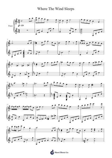 Where The Wind Sleeps 樂譜由 undefined - 編曲 Upcroft Mayniei