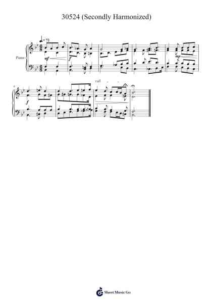 30524 (Secondly Harmonized) Sheet Music by Lukman Nurhakim-Arr.Cashshop