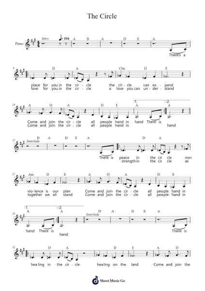 The Circle Sheet Music by Joe Reilly-Arr.Snowcol