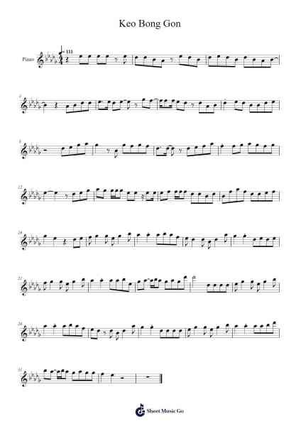 Keo Bong Gon Sheet Music by tuankiet20089-Arr.Solin