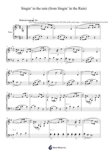 Singin' in the Rain Sheet Music by Nacio Herb Brown-Arr.Clairenor Jouvic