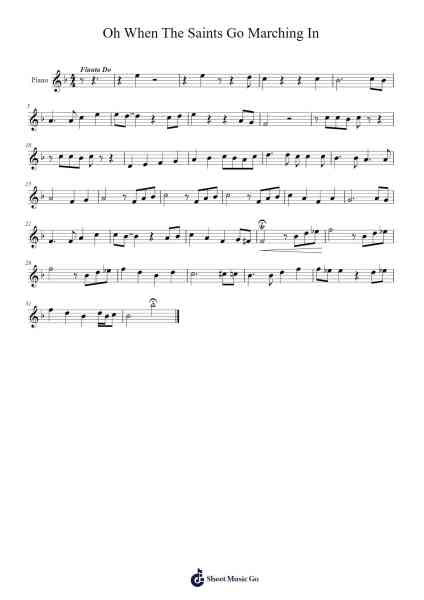 Oh When The Saints Go Marching In Sheet Music by undefined-Arr.Bergdrew Browningthur