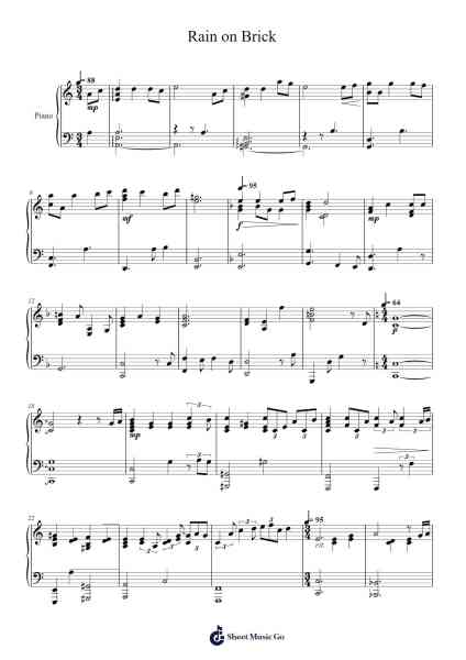 Rain on Brick Sheet Music by Bill Kiley-Arr.Jorrell