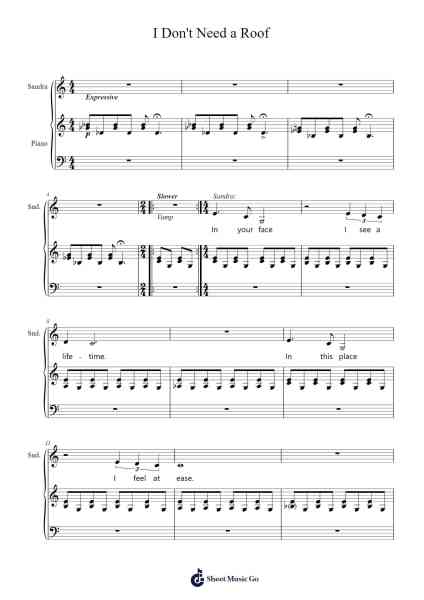 I Don't Need a Roof Sheet Music by Andrew Lippa-Arr.Boralph Giltin