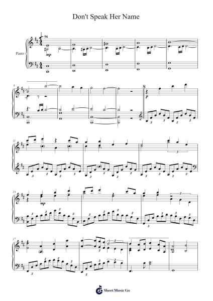 Don't Speak Her Name Sheet Music by Rei Kondoh-Arr.Minmeg Bobfax