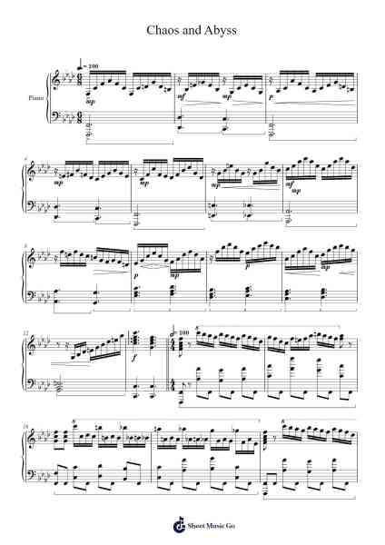Chaos and Abyss Sheet Music by Ayatsugu_Otowa-Arr.Sysham