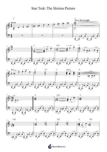 Star Trek: The Motion Picture Sheet Music by Jerry Goldsmith-Arr.Lanme