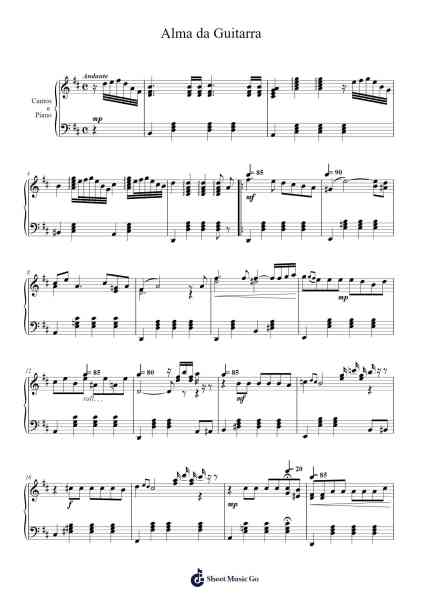 Alma da Guitarra Sheet Music by Raul Ferrão-Arr.Huxdia