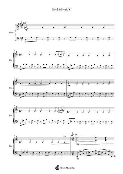 3+4+3+6/8 Sheet Music by Valentin Filatre-Arr.Gusgess