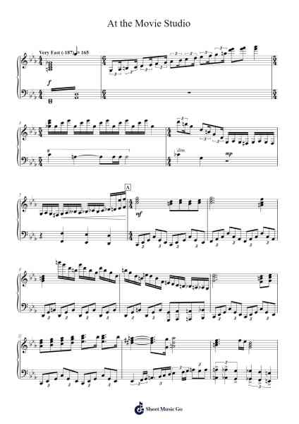 At the Movie Studio Sheet Music by Tristram Cary-Arr.Wyli