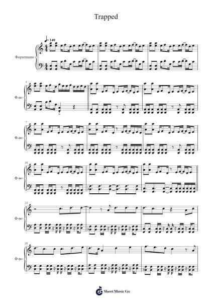 Trapped Sheet Music by Dead by April-Arr.Lanhy