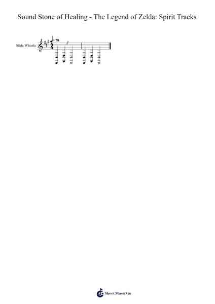Sound Stone of Healing - The Legend of Zelda: Spirit Tracks Sheet Music by Koji Kondo-Arr.Deanrid Learett