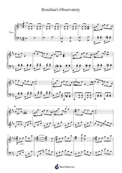 Rosalina's Observatory Sheet Music by Koji Kondo-Arr.Guygray