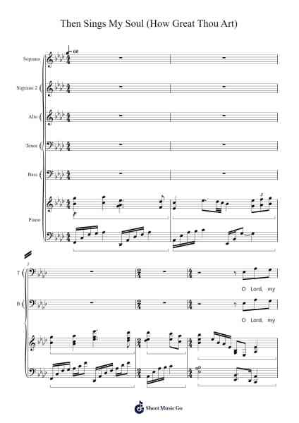 Then Sings My Soul (How Great Thou Art) Sheet Music by Stuart K. Hine-Arr.Rhyspont