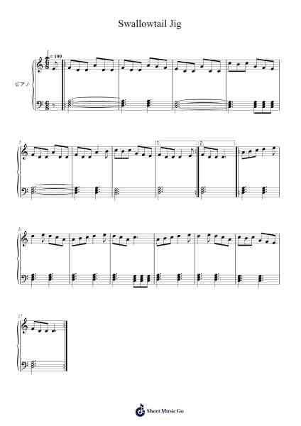 Swallowtail Jig Sheet Music by Misc Traditional-Arr.Montyet