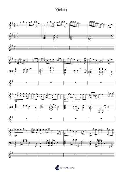 Violeta Sheet Music by IZ*ONE-Arr.Leethey Yvetteroll