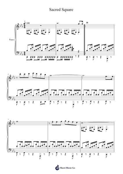 Sacred Square Sheet Music by Jun Ishikawa-Arr.Narion