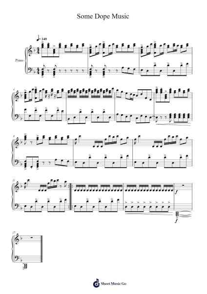 Some Dope Music Sheet Music by Petbott-Arr.Surdred