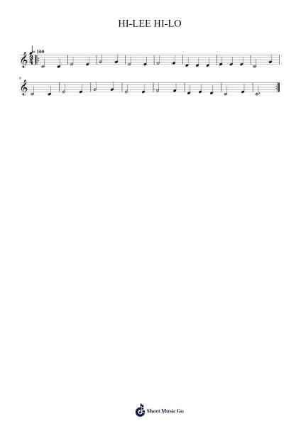 HI-LEE HI-LO Sheet Music by undefined-Arr.Juddnice