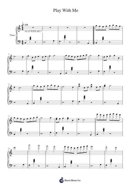 Play With Me Sheet Music by Dan Salvato-Arr.Brownegill Orbel