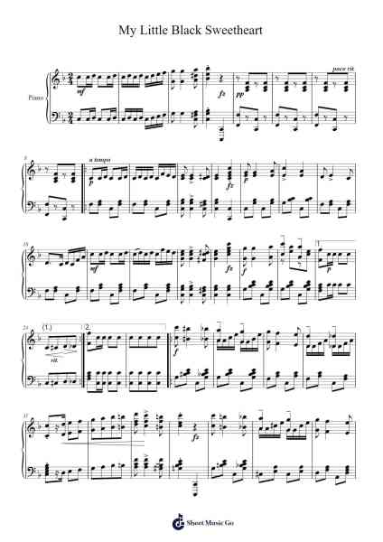 My Little Black Sweetheart - Two Step Sheet Music by Emil Juel-Fredriksen-Arr.Philbey Mangrant