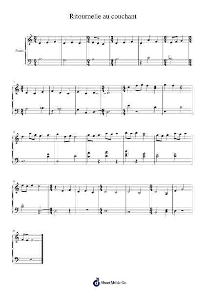 Ritournelle au couchant Sheet Music by Hoyco-Arr.Ukuk Behill