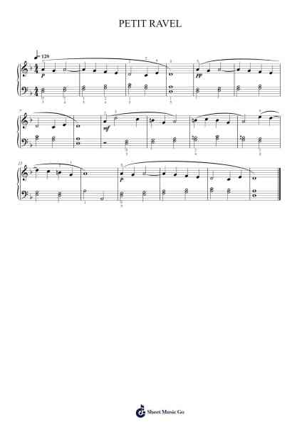 PETIT RAVEL Sheet Music by Jean-Marc Allerme-Arr.Wildeke Jefbeth