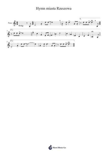 Hymn miasta Rzeszowa Sheet Music by Tomas Stańko-Arr.Chloemen O'Cazie