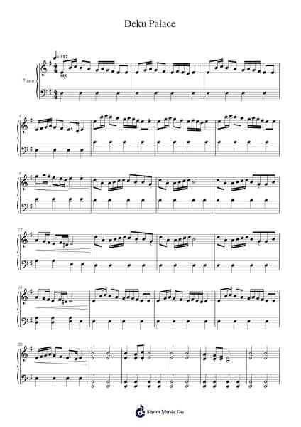Deku Palace Sheet Music by Koji Kondo-Arr.Alickbush
