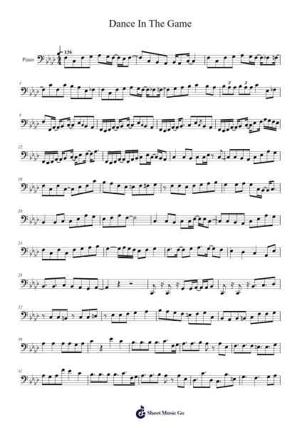 Dance In The Game Sheet Music by Zaq-Arr.Mauddam Linddice