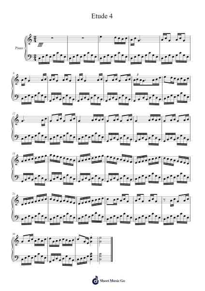 Etude 4 Sheet Music by Chadving-Arr.Jansean