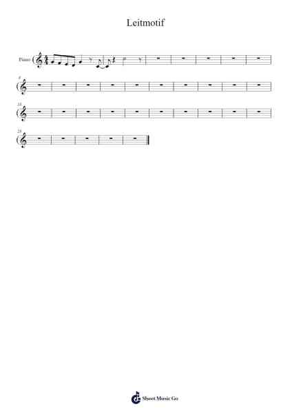 Leitmotif Sheet Music by Kylie-Arr.Lupeg
