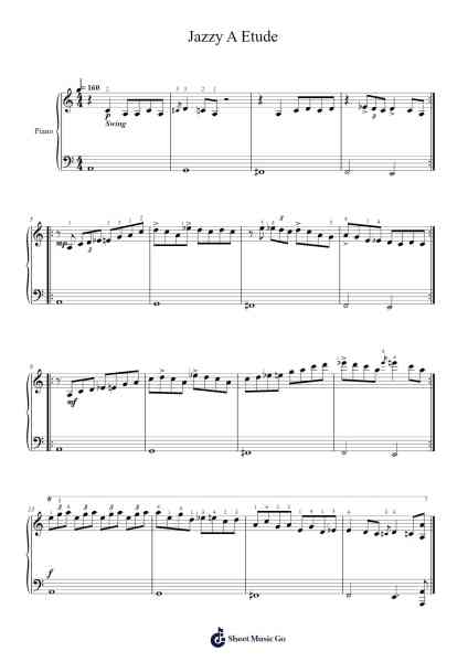 Jazzy A Etude Sheet Music by Lucas Harnish-Arr.Manian