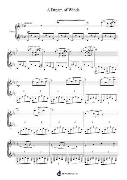 A Dream of Winds Sheet Music by christinecui-Arr.Aumeo Glennrine