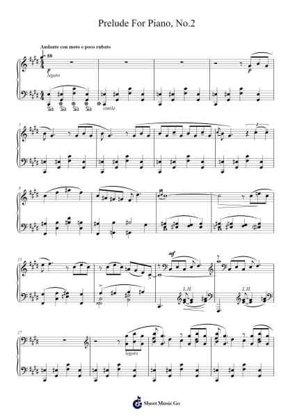 Prelude For Piano, No.2 Sheet Music by George Gershwin/Ira Gershwin/Richard Walters-Arr.Rodch Xeel