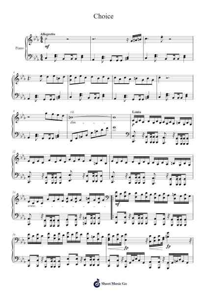 Choice Sheet Music by iturra13-Arr.Saslaide Wattvic