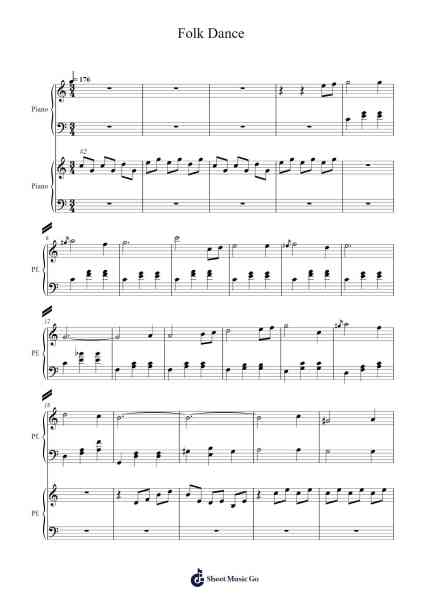 Folk Dance Sheet Music by Koichi Sugiyama-Arr.Crodre Kipqe