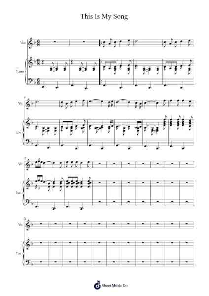 This Is My Song Sheet Music by Charles Chaplin-Arr.Quinncol