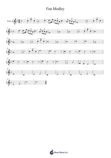 Fun Medley Sheet Music by -Arr.Mcdel Auriah