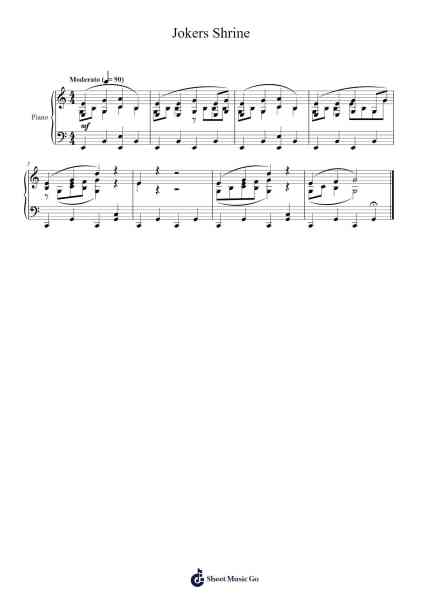 Jokers Shrine Sheet Music by Nick Arundel-Arr.Thomfrank Springper