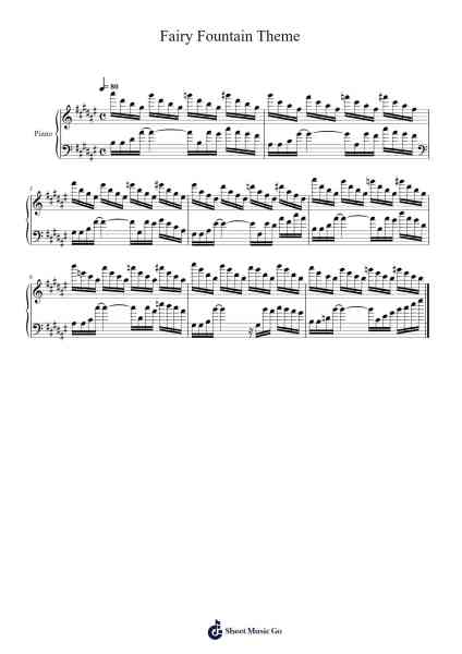 Fairy Fountain Theme Sheet Music by Koji Kondo-Arr.Ution Foxwer