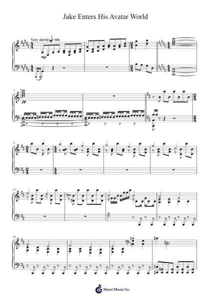 Jake Enters His Avatar World Sheet Music by James Horner-Arr.Wilbeth