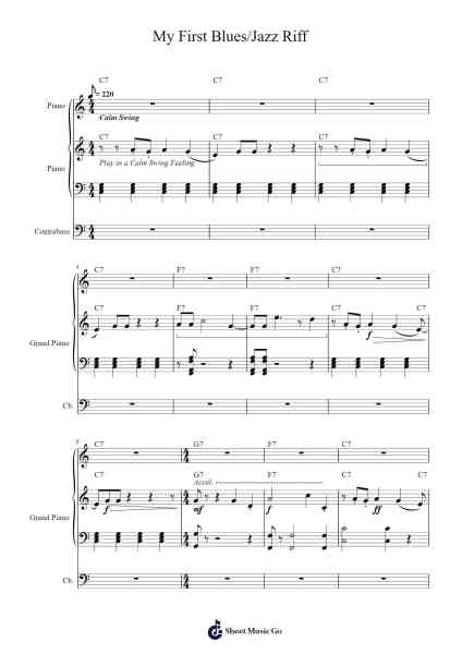 My First Blues/Jazz Riff Sheet Music by Saxdams Serres-Arr.Hughmand