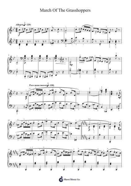 March of the Grasshoppers Sheet Music by Sergei Prokofiev-Arr.Dekes